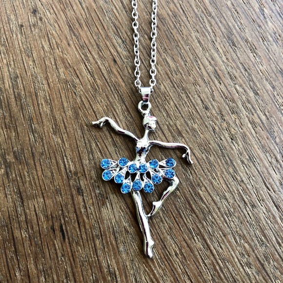 Jewelry - Blue rhinestone ballerina necklace NWOT Jewelry - Blue rhinestone ballerina necklace NWOT